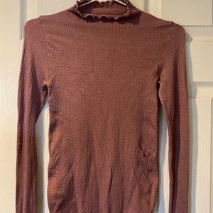 Intimately Free People | Mauve Moch Neck Long Sleeve Body Suite Sz:S/XS🎀